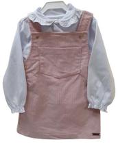 Kit Jardineira Cotelê + Blusa Luxo Menina Katita Kids 27121