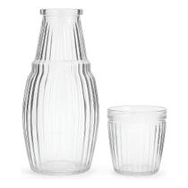 Kit Jarra 1lt Moringa com Copo 200ml Vidro Água Suco Kit Jarra 1lt Moringa com Copo 200ml Vidro Água Suco