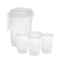 Kit Jarra 2 Litros com 4 Copos 350 ml Jaguar - 0088