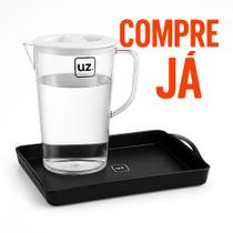 Kit Jarra 2L Transparente Com Tampa Suco Refresco Utilidades + Bandeja Multiuso Café Da Manhã Mesa Kit Jarra 2L Transparente Com Tampa Suco Refresco Utilidades + Bandeja Multiuso Café Da Manhã Mesa