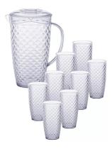 Kit Jarra 3l C/ 8 Copos 800ml Luxxor Transparente Paramount Kit Jarra 3l C/ 8 Copos 800ml Luxxor Transparente Paramount