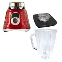 Kit Jarra Copo Quadrado Vidro e Tampa Compativel Liquidificador Oster Dasshaus