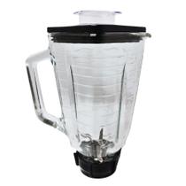 Kit Jarra Copo Vidro Quadrado Oster Classico Tampa Lamina Borracha