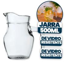Kit Jarra de Vidro 500ml (1 ou 2 Unidades) Jarra Pequena para Café, Suco e Água Compacta Cozinha Kit Jarra de Vidro 500ml (1 ou 2 Unidades) Jarra Pequena para Café, Suco e Água Compacta Cozinha