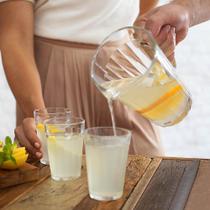 Kit Jarra de Vidro 750ml + 6 Copos de Vidro 190ml AMZ AMR