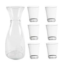 Kit Jarra Decanter Acrílica 1590ml + 6 Copos acrílicos 300ml