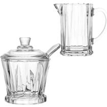 Kit Jarra Leiteira de Vidro 290ml + Açucareiro de Vidro Radial Kit Jarra Leiteira de Vidro 290ml + Açucareiro de Vidro Radial