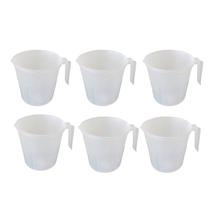 Kit Jarra Medidora Grande 1 litro Translucida 6 peças