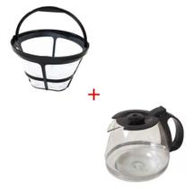Kit Jarra Para Cafeteira Mondial Pratic 20 E Filtro Permanente