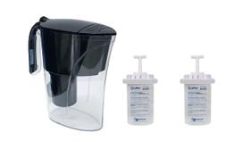 Kit Jarra Purificadora água filtro preta 1,5 Litros Inmetro 2 Vela