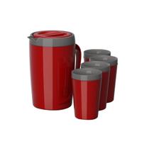 Kit Jarra Térmica Caribe 2L C/ 4 Copos 350ml Unitermi