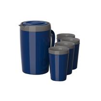 Kit Jarra Térmica Caribe 2L C/ 4 Copos 350ml Unitermi Kit Jarra Térmica Caribe 2L C/ 4 Copos 350ml Unitermi