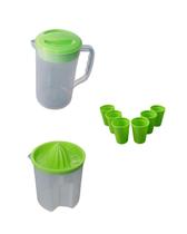 Kit jarras com 6 copos verde micromax Kit jarras com 6 copos verde micromax
