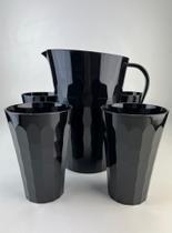 Kit Jarras Preto Tupperware + 4 Copos Kit Jarras Preto Tupperware + 4 Copos
