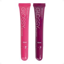Kit Jasmyne Glossy Whisper 2 Brilho Labial: Plum Allure e Blush Blossom