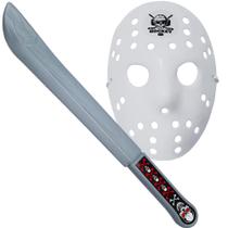 Kit Jason Máscara E Facão Massacre Da Serra Elétrica Halloween
