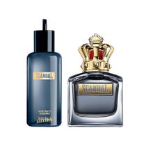 Kit Jean Paul Gaultier Scandal Pour Homme EDT Perfume Masculino 200ml Refil + Perfume 150ml Recarregável