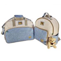 Kit Jeans Bolsa Grande Maternidade Bebe + Mochila + Trocador Kit Jeans Bolsa Grande Maternidade Bebe + Mochila + Trocador