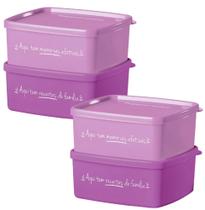 Kit Jeitosinhos 4 peças com 400ml cada - Aqui tem memórias e Receitas Tupperware Kit Jeitosinhos 4 peças com 400ml cada - Aqui tem memórias e Receitas Tupperware