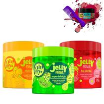 Kit Jelly Fruit Oh My! Caju Cereja e Uva Verde 500gr