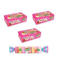 Kit Jelly Rolls Sabor Sortido de Yogurt Goma Tubo 3 Caixas