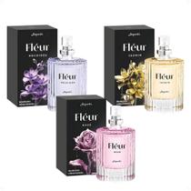 Kit Jequiti Colônia Feminina Fléur: Orchidée, Jasmin e Rosé 25ml Kit Jequiti Colônia Feminina Fléur: Orchidée, Jasmin e Rosé 25ml