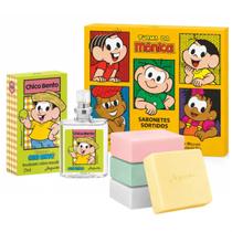 Kit Jequiti Turma Da Mônica: 4 Sabonetes Sortidos + Desodorante Colônia Chico Bento 25ml