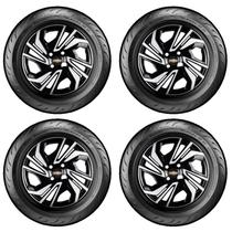 Kit jg 4 carlotas aro 14 preto prata onix 2023 2024
