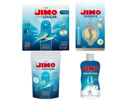 Kit Jimo 1 Lava-Louça Multicamadas 25x15g + 1 Odorizante Essence Limão 6ml + 1 Lava-Máquinas 2x17g + 1 Secante Abrilhant Kit Jimo 1 Lava-Louça Multicamadas 25x15g + 1 Odorizante Essence Limão 6ml + 1 Lava-Máquinas 2x17g + 1 Secante Abrilhant