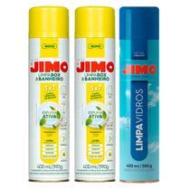 Kit Jimo 1 Limpa Vidros Espelhos 2 Limpa Box & Banheiro