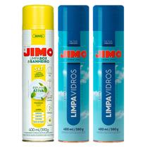 Kit Jimo 2 Limpa Vidros Espelhos 1 Limpa Box & Banheiro