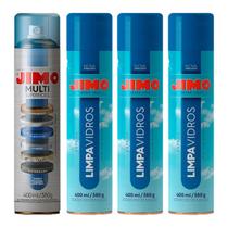 Kit Jimo 3 Limpa Vidros Espelhos 1 Limpa Multi Superfícies