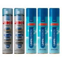 Kit Jimo 3 Limpa Vidros Espelhos 2 Limpa Multi Superfícies