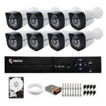 Kit JL Protec 8 Câmeras Bullet 1080p 1020A + DVR 7008A 5x1