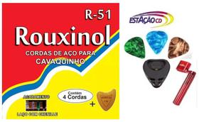 Kit Jodo de Cordas Aço Cavaquinho Rouxinol R-51+ Acessórios