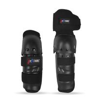 Kit Joelheira Cotoveleira Twins C/Ajustes Preto Trilha Enduro Motocross