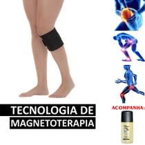 Kit Joelheira Magnética Ortopédica Neodímio Compressão + Óleo para Massagem Kit Joelheira Magnética Ortopédica Neodímio Compressão + Óleo para Massagem