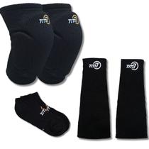 Kit Joelheira + Manguito Curto + Meia Curto TM7 Vôlei Profissional