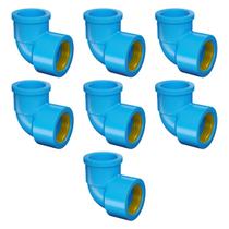 Kit joelho 90 sold bch latão 20x1/2 fortlev - 7 unidades