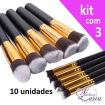 Kit Jogo 10 Pinceis para Esfumar Contorno Kabuki (3 jogos) - RPC