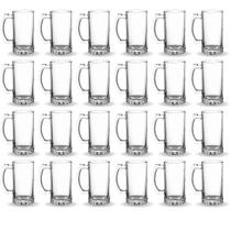 Kit Jogo 12 ou 24 Canecas Chopp Vidro Cerveja Festa 500ml Congelada Restaurante Hotel Buffet Casa Bar