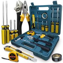 Kit Jogo 12 Peças Ferramentas Maleta Organizadora Martelo Alicate Chave Combinada Fenda Completo Kit Jogo 12 Peças Ferramentas Maleta Organizadora Martelo Alicate Chave Combinada Fenda Completo