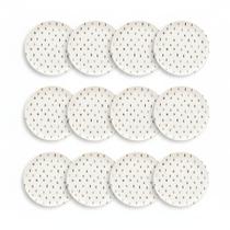 Kit Jogo 12 Pratos Sobremesa Oxford Flat Samambaia 20 cm em Cerâmica Decorada