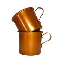 Kit Jogo 140 Caneca Copo Moscow Mule Alumínio Cor Cobre 350ml Kit Jogo 140 Caneca Copo Moscow Mule Alumínio Cor Cobre 350ml