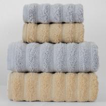 Kit/Jogo 2 Banho + 2 Rosto Requinte Fio Penteado 100% Algodão Toalhas Wiegand Premium