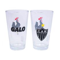 Kit Jogo 2 Copos De Vidro 475ml Atlético Mineiro oficial