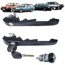 Kit Jogo 2 Maçaneta Externa Porta + Cilindro Ignição para VW Volkswagen Gol / Parati / Parati / Voyage / Santana / Quant