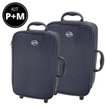 Kit Jogo 2 Malas de Viagem Village Pequena de bordo e Média Kit Jogo 2 Malas de Viagem Village Pequena de bordo e Média