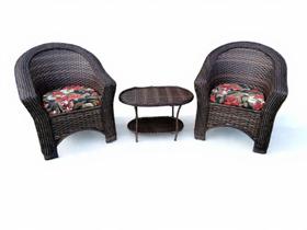 Kit Jogo 2 Poltronas e 1 Mesa de Centro Para Jardim Varanda Área Externa Fibra Sintética Argila Kit Jogo 2 Poltronas e 1 Mesa de Centro Para Jardim Varanda Área Externa Fibra Sintética Argila