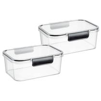 Kit Jogo 2 Potes Herméticos Organizadores De Alimentos 2,1Lt - Ditoy